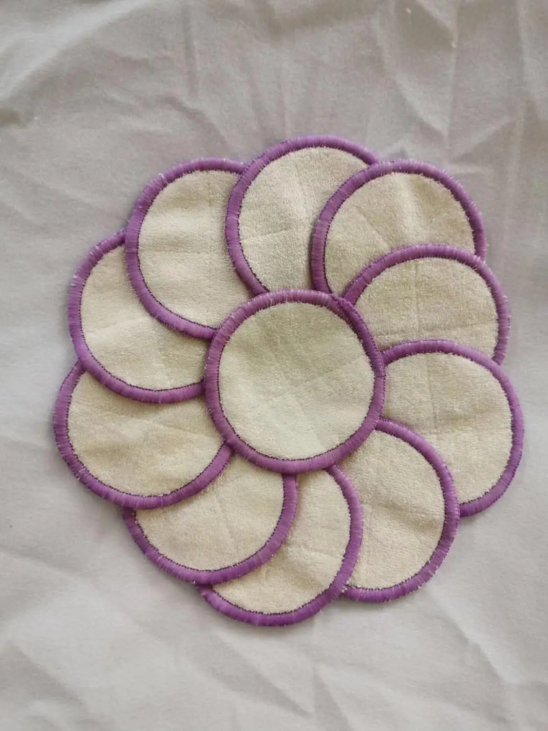 Высококачественные многоразовые махровые бамбуковые подкладки для макияжа с 2