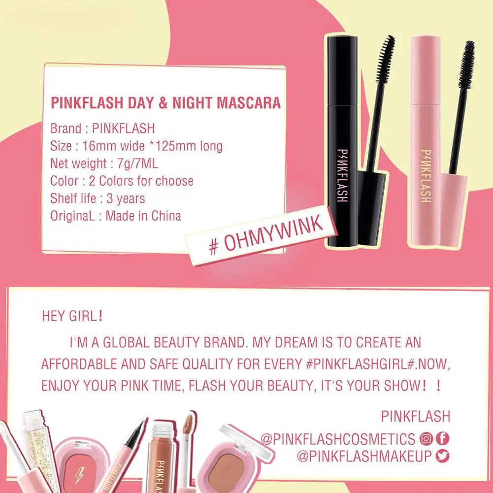 

Curly long and Dense Color Mascara Lengthening Black Lash Eyelash Extension Waterproof Fast Dry Long-wearing Long Eyelashes