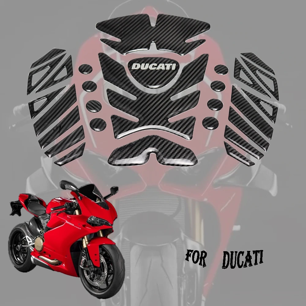 

3D Carbon Look Motorcycle Tank Pad Protector Decal Stickers Case for DUCATI 1199 Superleggera 899 1299 V4 Monster 695 1000 800