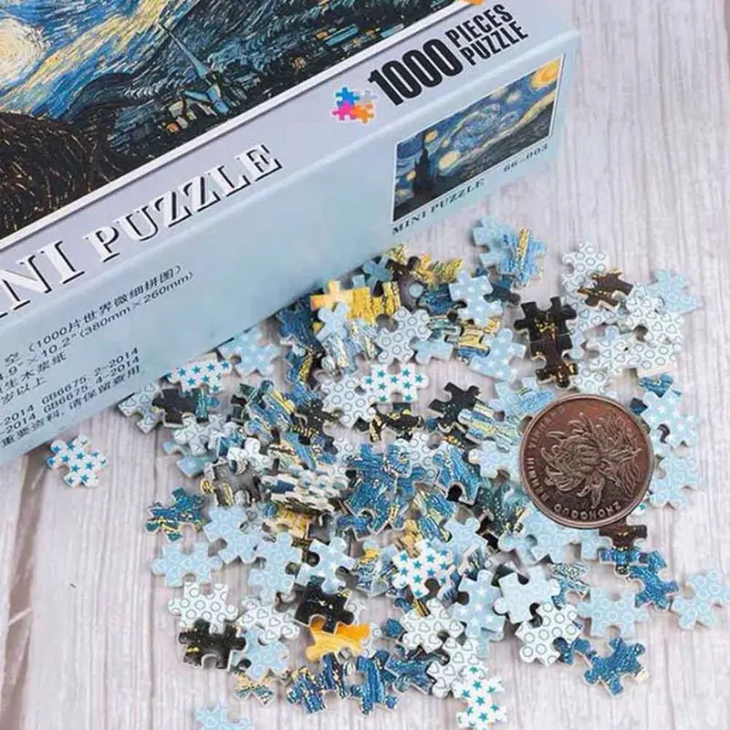 

Anime Jigsaw Picture Puzzles 1000 Pcs Paper Assembling Mini Landscape Paintings Toys Adults Children Kids Games Educational Toys