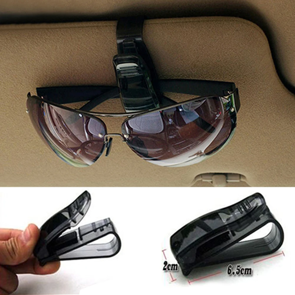 

Fashion Black Auto Car Vehicle Visor Glasses Sunglasses Ticket Card Holder Clip Car Styling Accessories Car Sunglasses Holder