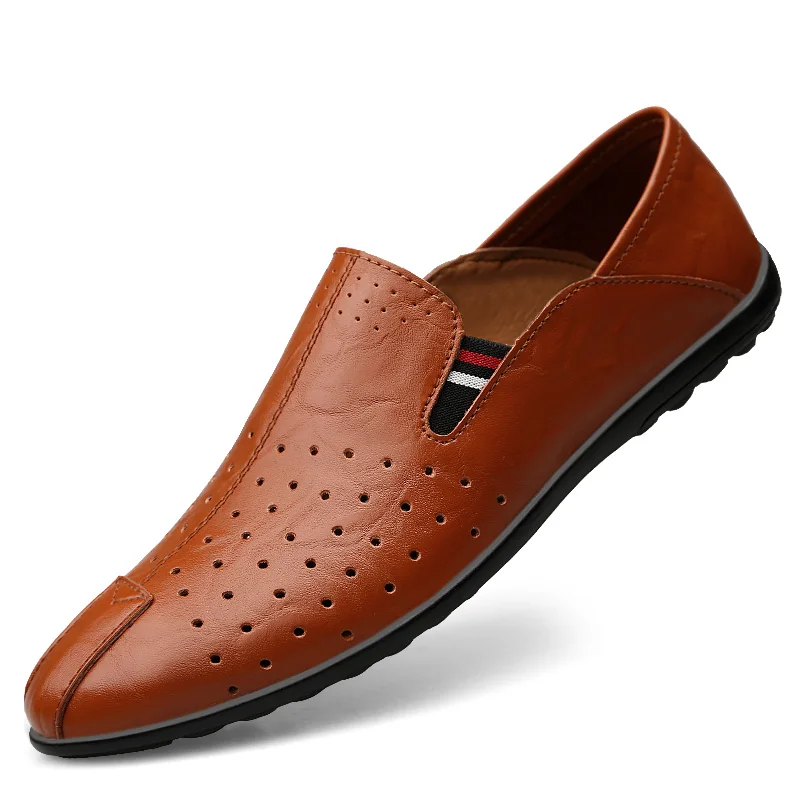 Туфли мужские из натуральной кожи роскошные брендовые повседневные Мокасины