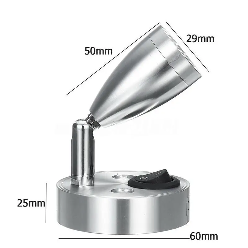 

Cold White LED Spot Light RV Interior Reading Light Trailer Boat Home Bedside Lamp Wall light DC 12V 3W 6000K