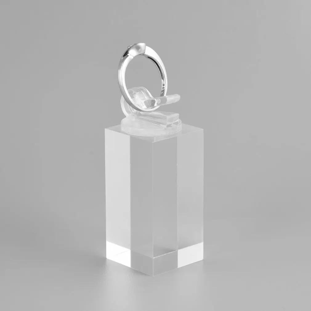 7 шт./упак. прозрачный акриловый квадратный нижний ювелирные изделия кольцо
