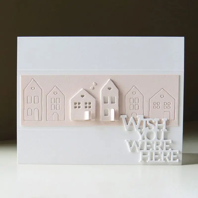 

Houses Metal Cutting Dies Stencil Scrapbooking DIY Album Stamp Paper Card Emboss 95AA