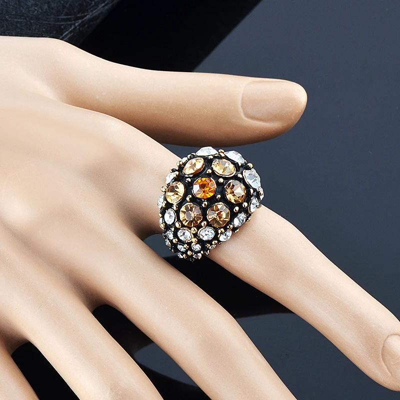 Kinel новые модные свадебные кольца для невесты женщин антикварное золото Мозаика