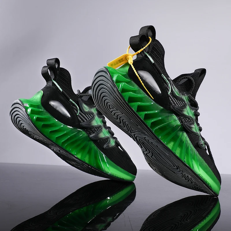 

Fashion New 2021 Blade Men's Running Shoes Non-slip Outdoor Cushioning Sports Shoes Men Brand Breathable Sneakers Trainers