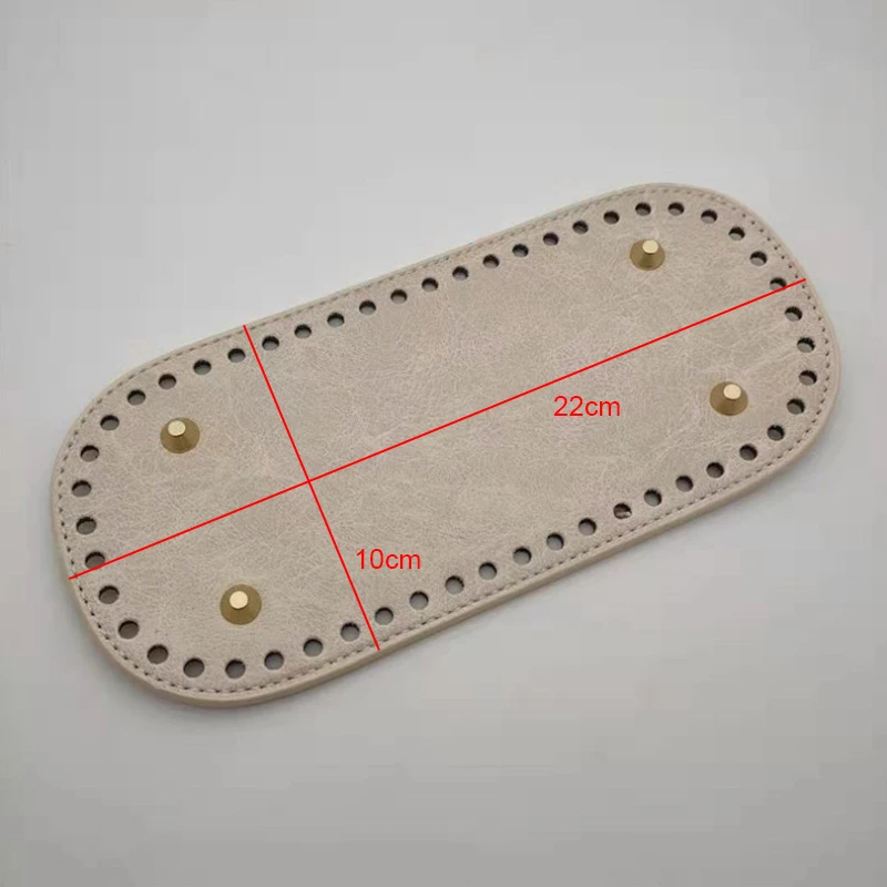 

14cm 15cm Qualtiy Round Leather Bottom With Holes Rivet Round Bottom for Knitting Bag Women Bags Handmade DIY Bag Accessories