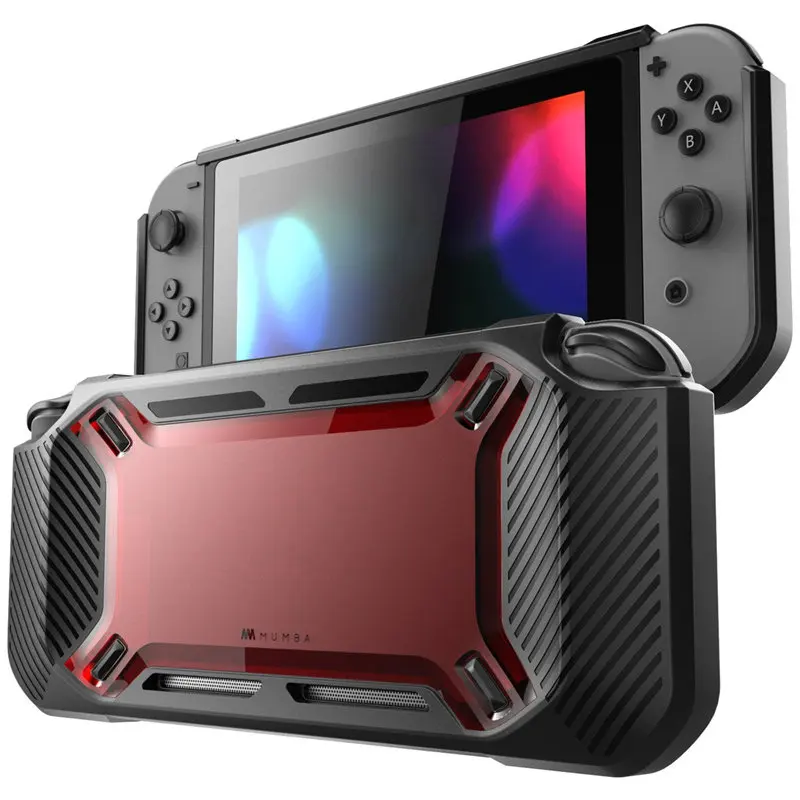 For Nintendo Switch Case Mumba Heavy Duty Rugged Slim Rubberized Snap on Hard Case Cover For Nintendo Switch Release - Цвет: Red