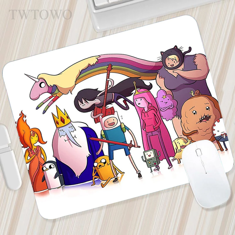 

Коврик для мыши, лидер продаж, игровой Настольный коврик, нескользящий, мультяшный, из натурального каучука, милый, приключения, время, украш...
