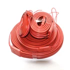 Водонепроницаемый гибкий силиконовый ремень для защиты от замерзания, 12 В, 24 В, 110 В, 15253050 мм, 1234510220 метров, нагревательная лента