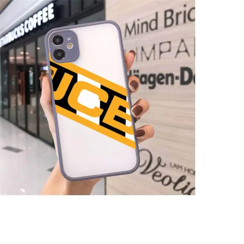 

jcb excavator Phone Case Matte Transparent for iPhone 7 8 11 12 s mini pro X XS XR MAX Plus cover funda