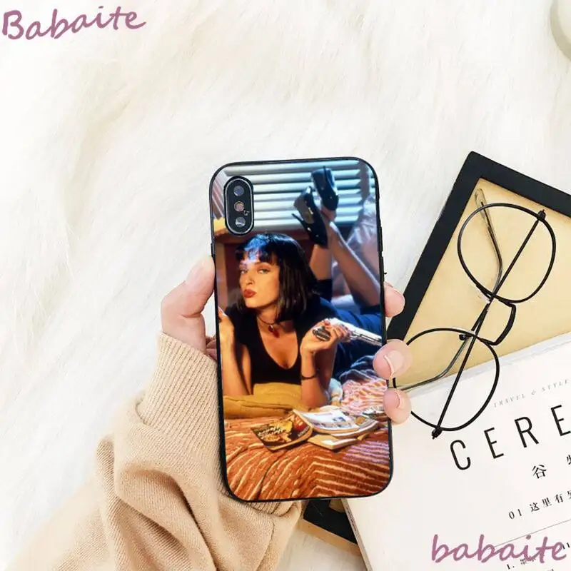 

Babaite tv pulp fiction Bling Cute Phone Case for iPhone 8 7 6 6S Plus X XS MAX 5 5S SE XR 11 11pro promax