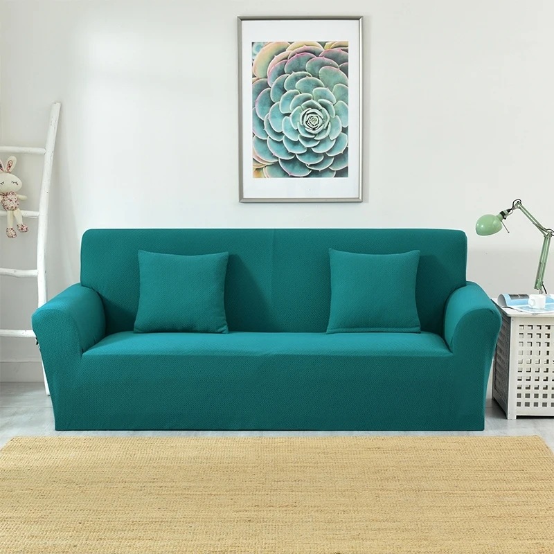 Вязаный жаккардовый толстый мягкий чехол для дивана спандекс стрейч