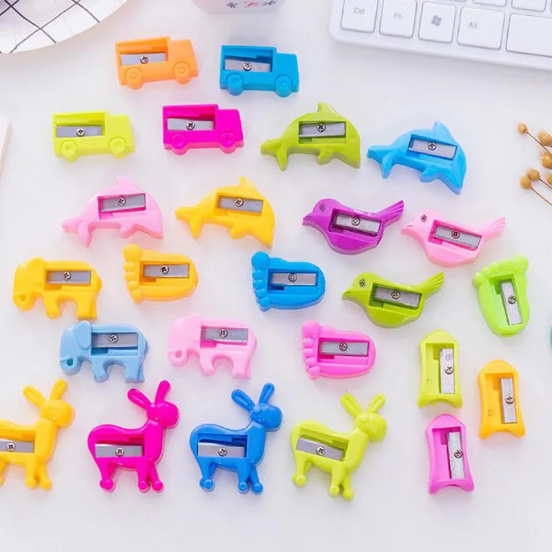 

4pc Children Creative Animal Pencil Sharpener Cute Cartoon Pupils Office School Supplies Kids Pencil Sharpener Stationery