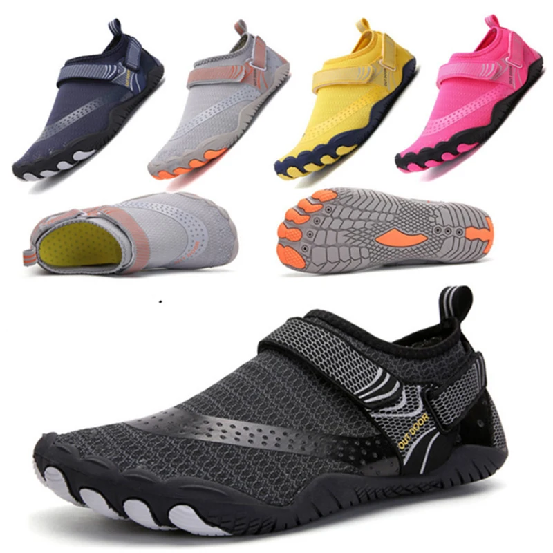 Elastic Quick Dry Aqua Shoes Plus Size Nonslip Sneakers Women Men Water Shoes Breathable Footwear Light Surfing Beach Sneakers