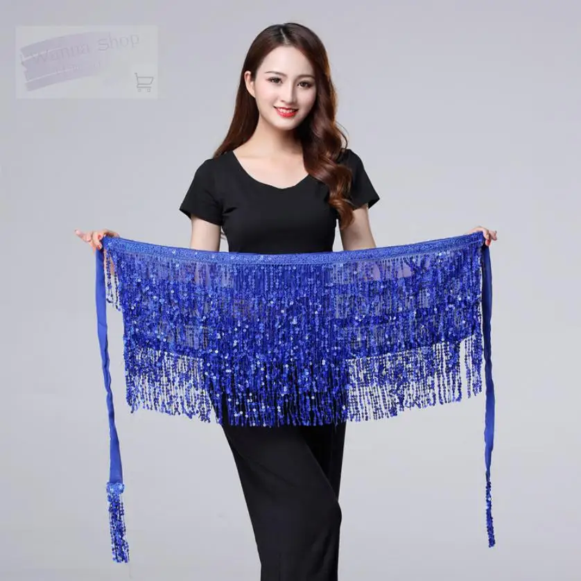 Платок для танца живота Длинный эластичный платок с кисточками треугольные