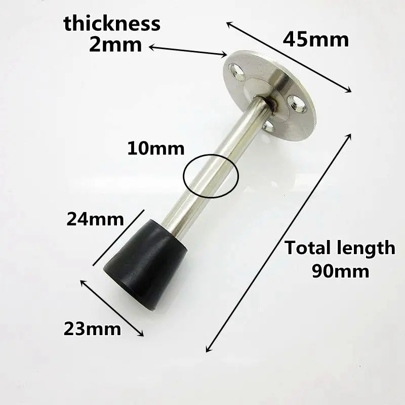 Простая дверная пробка из нержавеющей стали дверной упор для ванной комнаты