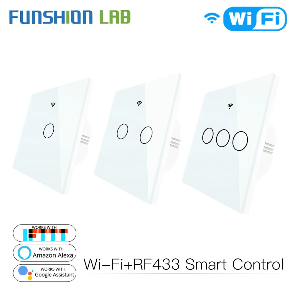 Умный Wi-Fi выключатель пульт дистанционного управления стеклянная панель