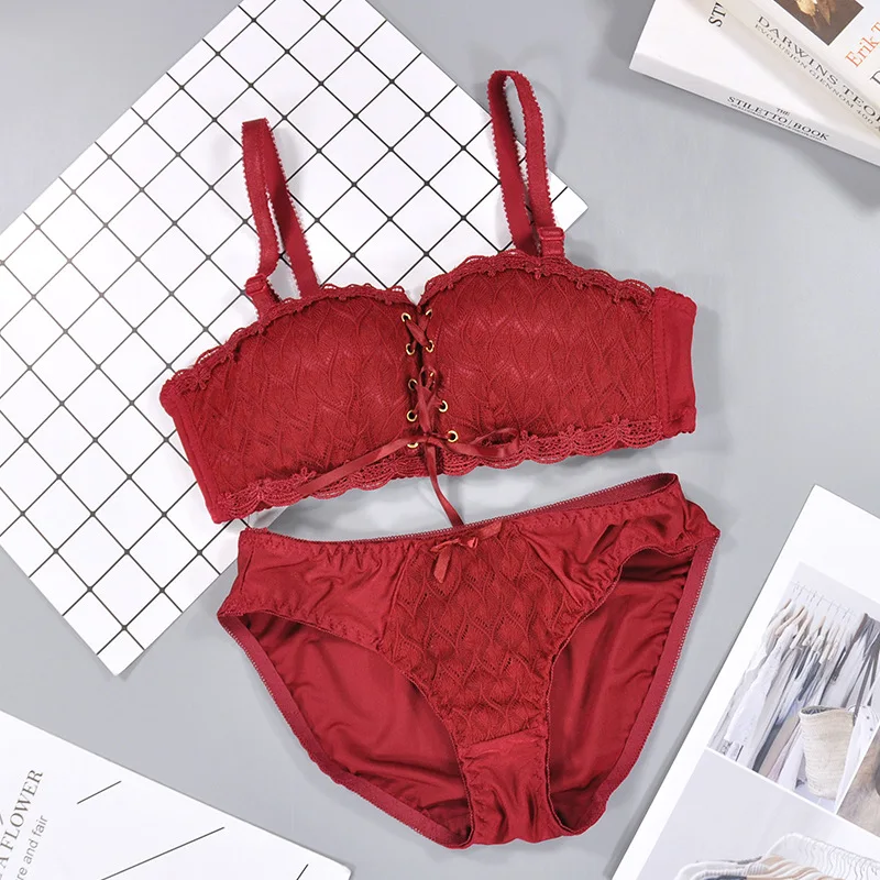 Женский комплект нижнего белья ATHVOTAR кружевной бюстгальтер пуш ап с