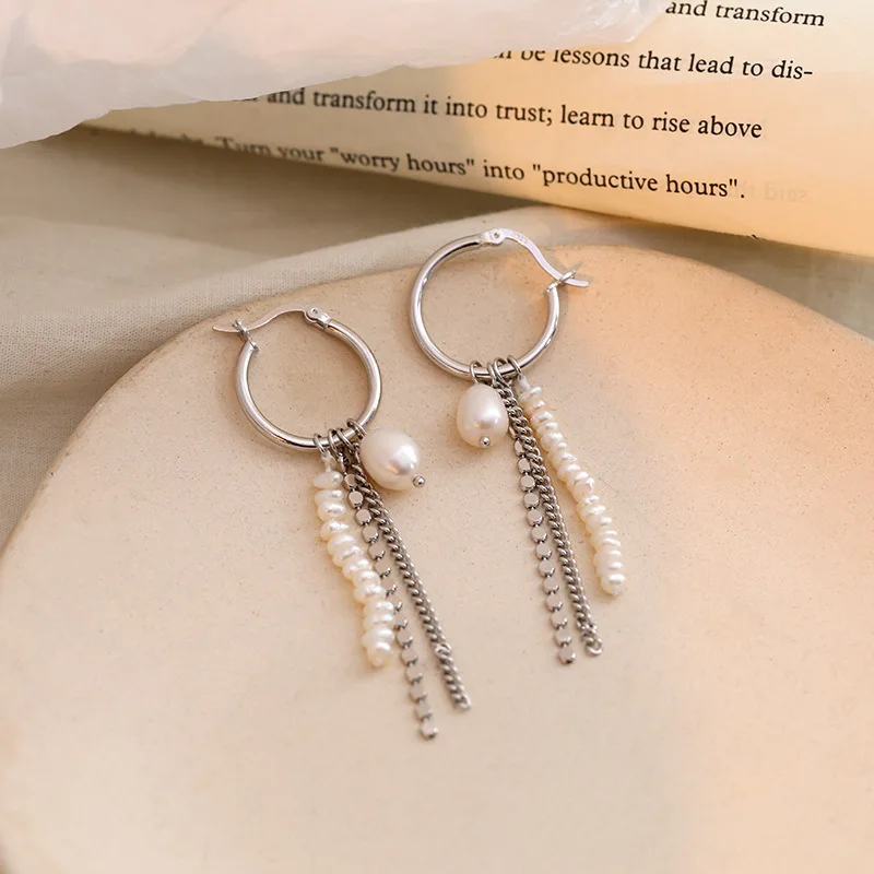 

Silvology 925 стерлингового серебра и жемчужной нитью, кисточки, Длинные свисающие серьги для женщин, ювелирное изделие в богемном стиле Стиль те...