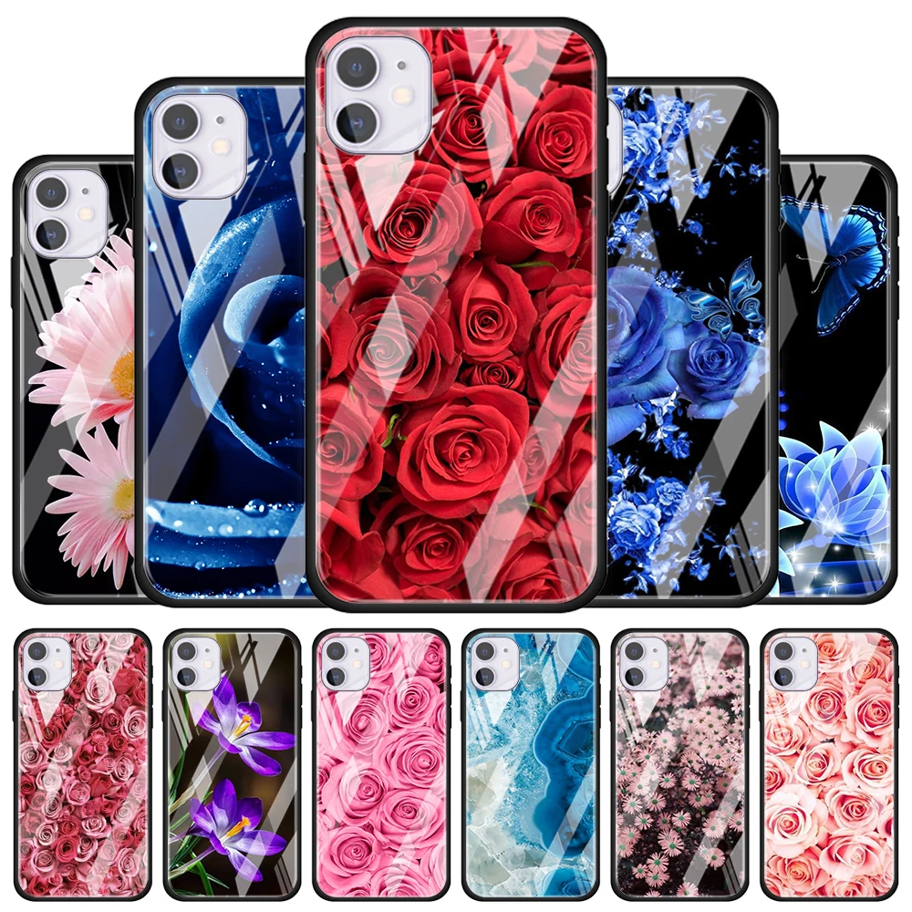 Чехол из закаленного стекла для Apple iPhone 12 Pro Max Mini 11 XS X XR 6S 6 7 8 Plus | Мобильные