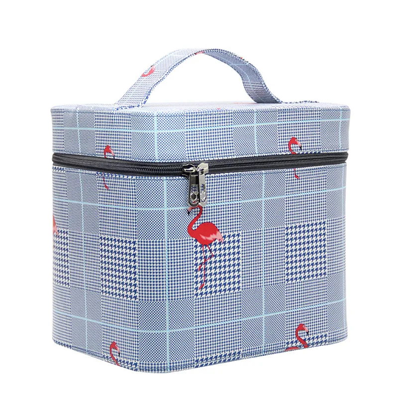 Женская косметичка из ПУ кожи с фламинго|Наборы инструментов для макияжа| |