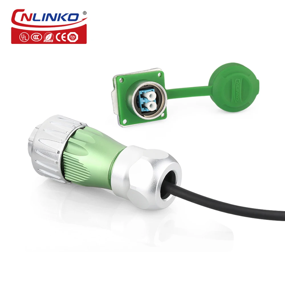 

CNLINKO M24 Connector Metal Circular Standard IC Fiber Optic 1/4 screw lock bayonet Connector Signal Adapter Auto Car Equipments
