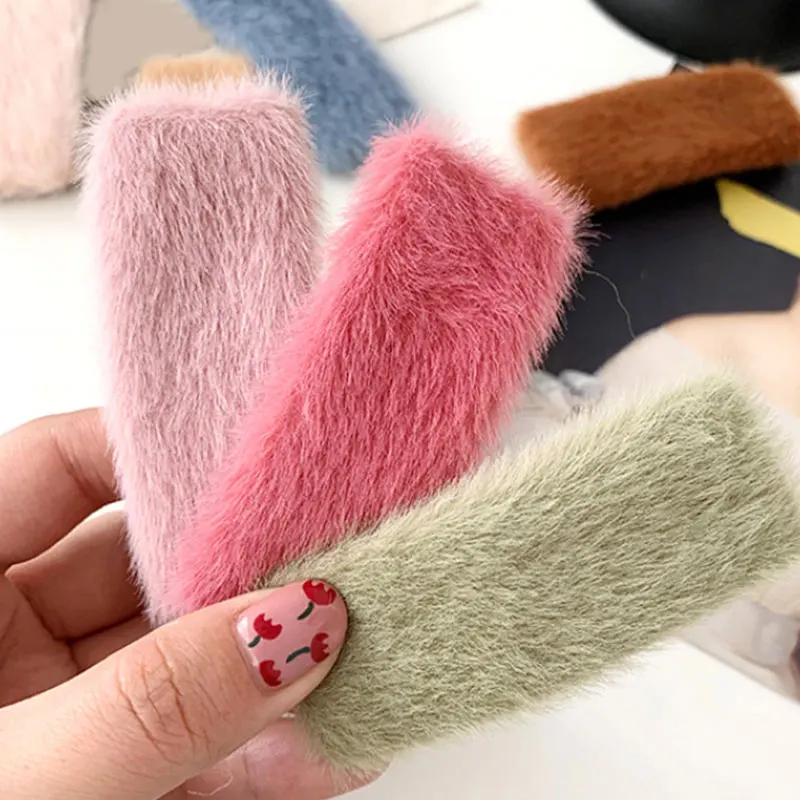 1 шт. заколки для волос из искусственного меха в форме капли воды Женская 2019