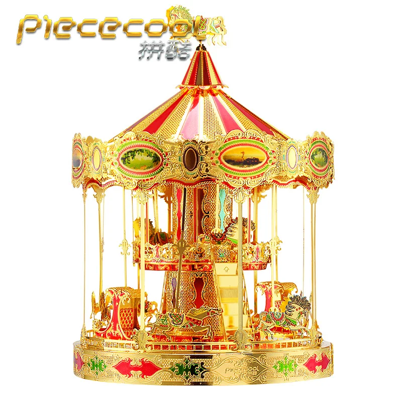 Piececool 3D металлические Пазлы Веселые модели здания наборы сделай сам лазерная