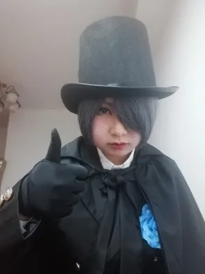 Черный Дворецкий Косплей Ciel Phantomhive Черный Косплей Костюм Полный комплект