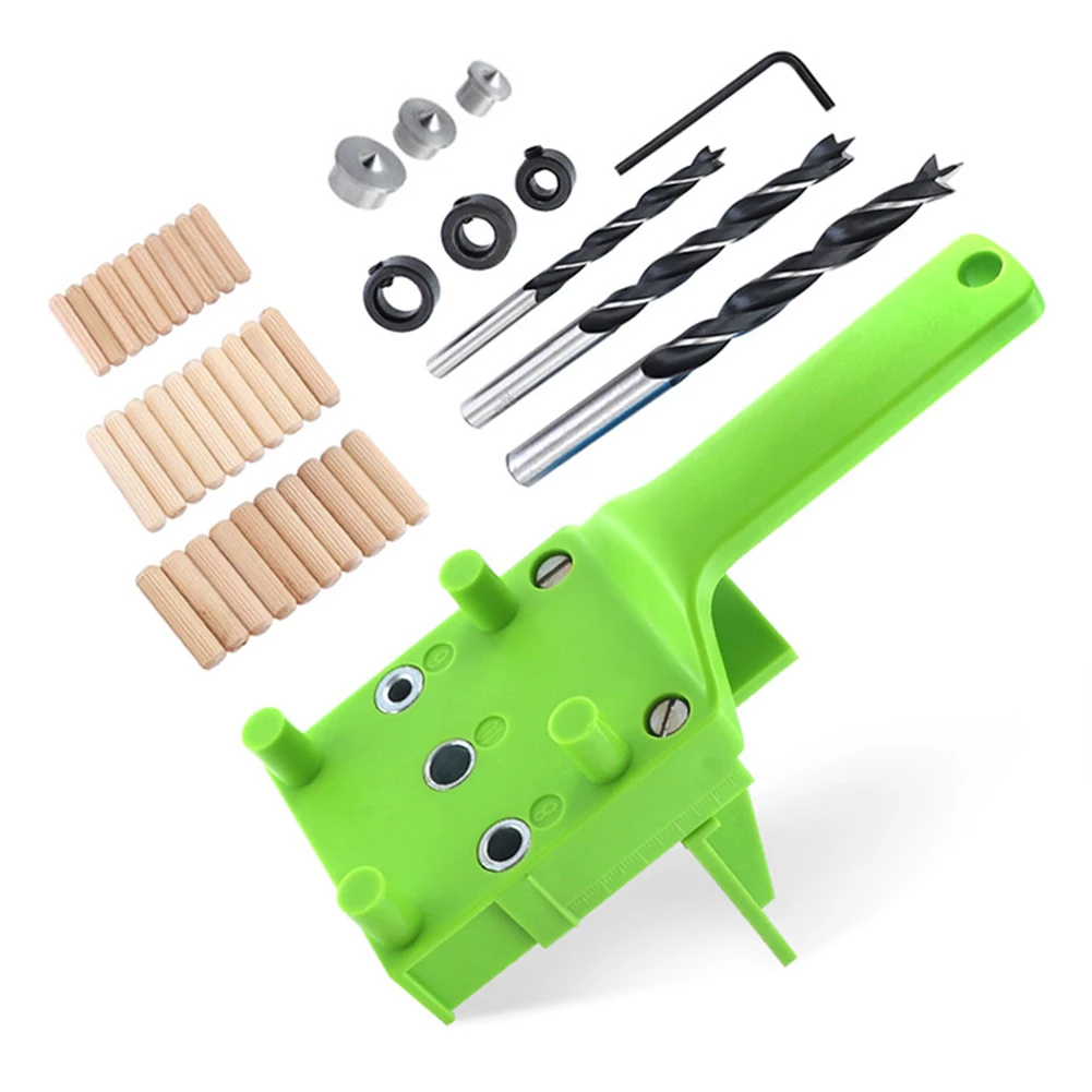 

41pcs/set Straight Hole Locator Handheld Wood Dowel Drill Doweling Jig