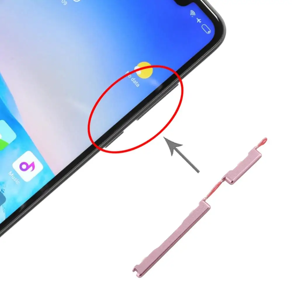 Боковые кнопки для Xiaomi Redmi Note 6 Pro сменные детали запасные части кнопок