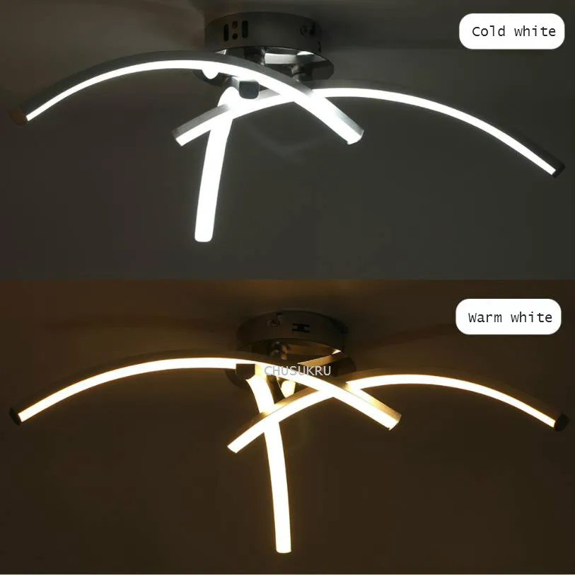 

Modern LED Ceiling Light 21W 28W Led Panel Light Aluminium Forked Shaped Ceiling Lamp for Bedroom Living Room Decor Lamp 85-265V