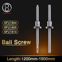 unprocessed cnc ball screw 16mm sfu 1605 sfu1604 sfu1610 1200 1300 1400 1500mm machined sfu1605 ball screw 1605 cnc router kit