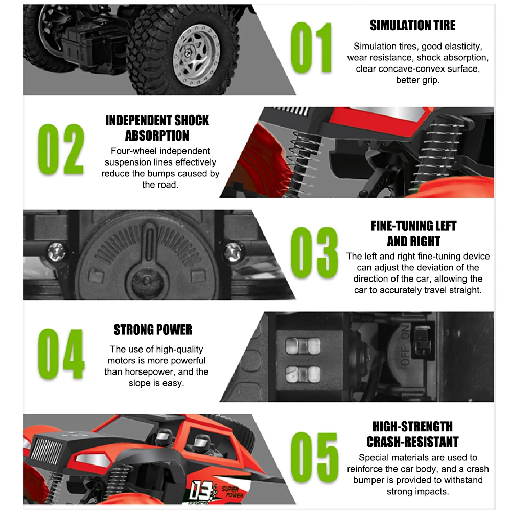 Высокое качество внедорожных автомобилей игрушки 4WD RC автомобили 2 4G