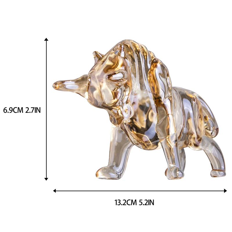 

Crystal Bull Mascot Statue Art Glass Animal Souvenir Home Office Decoration Gift for Dad/boyfriend Home Accessories