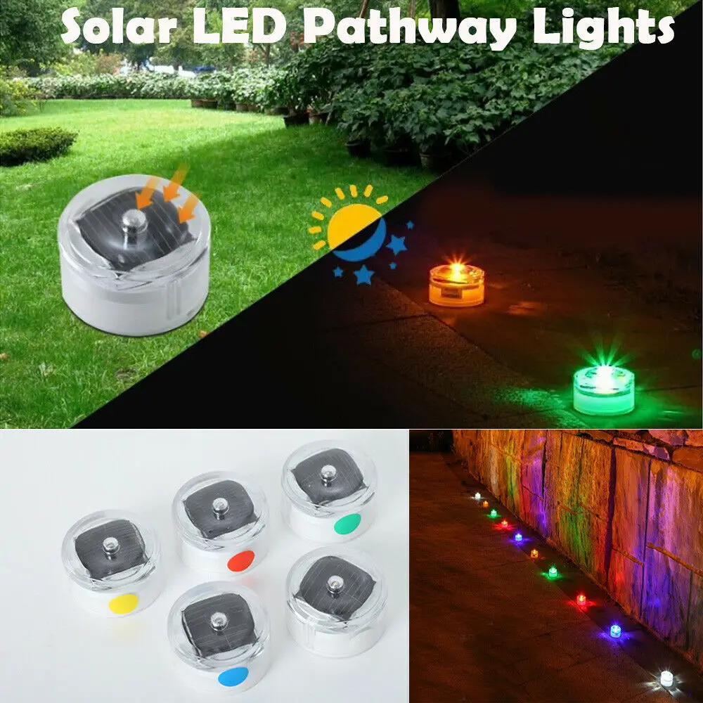 

Красочные Солнечный светодиодный Автомобильная подсветка Водонепроницаемый RGB под землей лампа для садового декора