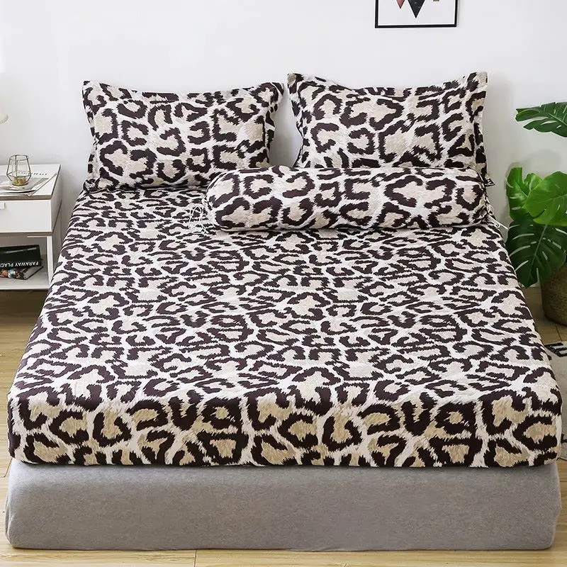 

100% Polyester Fitted Bed Sheet Single Double Queen King Size Bed Sheet With Elastic Bottom Sheet (Need Order Pillwcases)