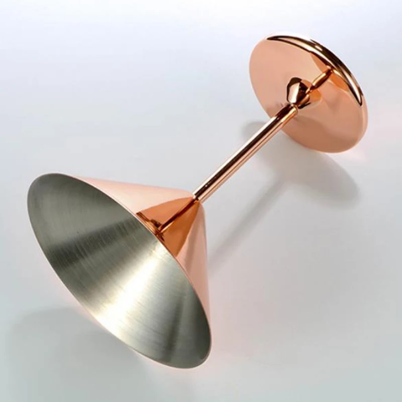 Однослойный бокал для коктейлей 220 мл медный мартини нержавеющая сталь 304 с