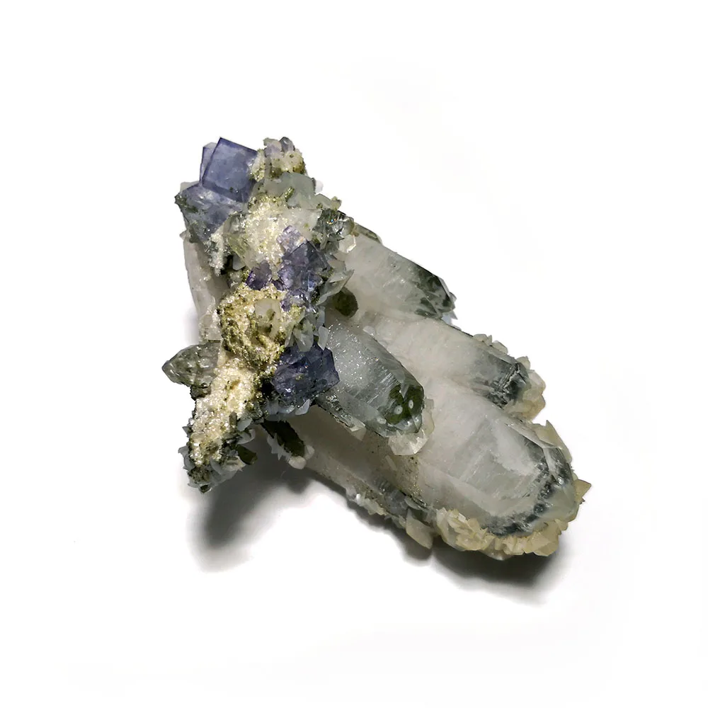 

120g A4-1 Natural Blue Fluorite Quartz Mineral Crystal Specimen Home Decoration From Yaogangxian Hunan Province China