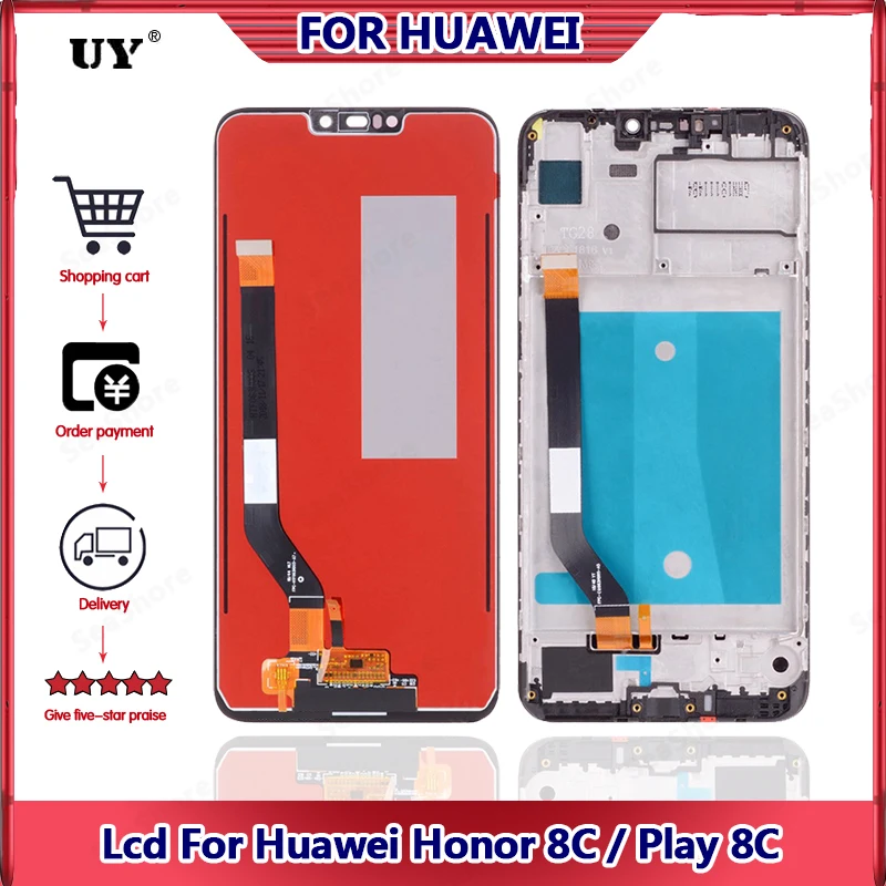 Enlarge Original Display For Huawei Honor 8C Lcd Display Touch Screen For Honor 8 C Display With Frame Replacement Part BKK-LX2,TL0,AL10