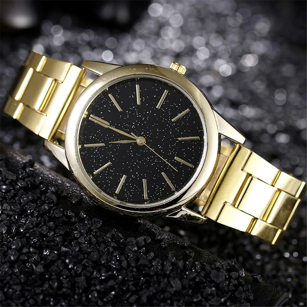 

Fashion Sport Stainless Steel Quartz Business Wristwatch relogio masculino Starry Sky Watch Men's Steel Band Watch reloj hombre