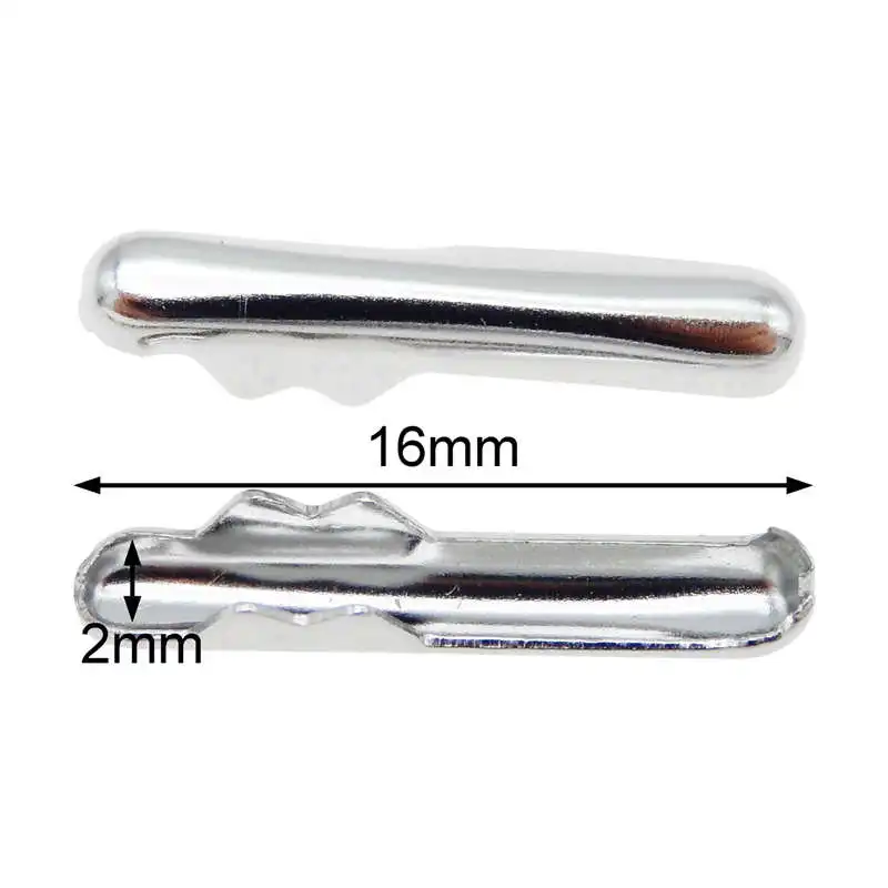 Обжимные колпачки для шнура 2 мм 100 шт. белого цвета | Украшения и аксессуары