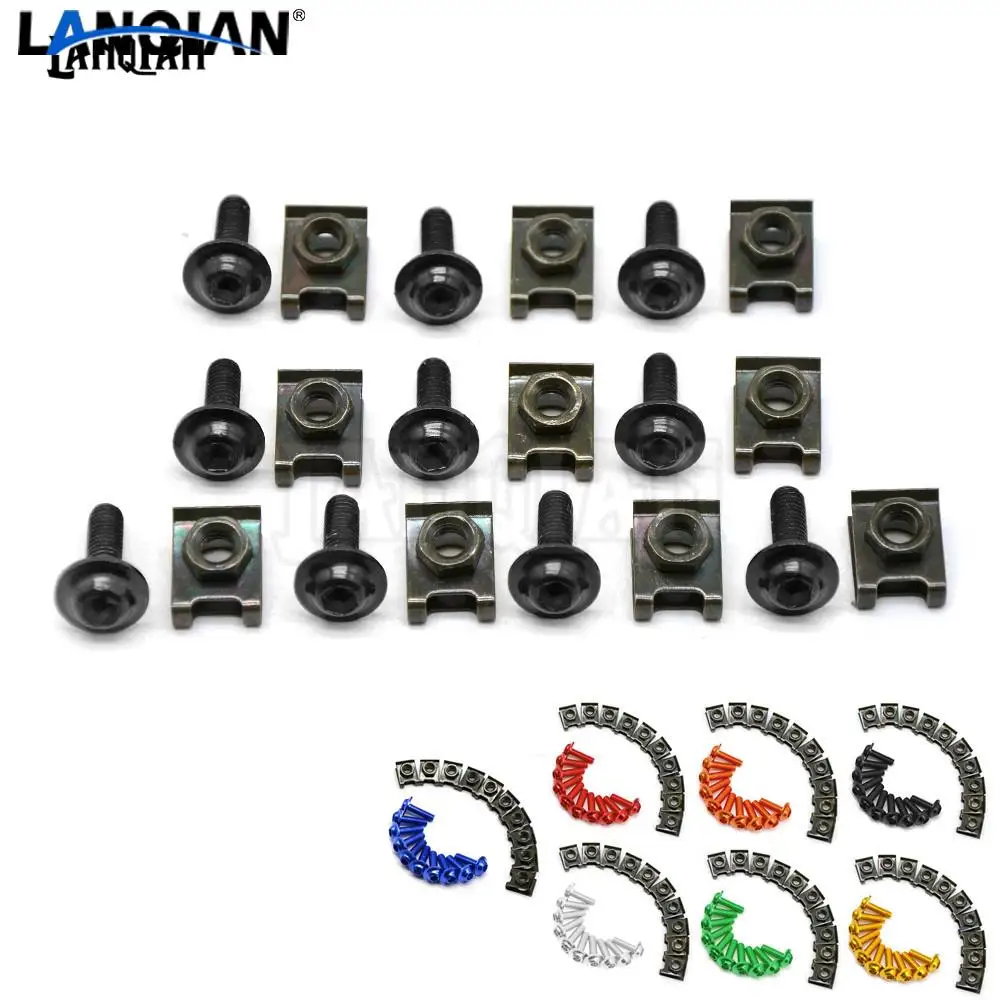 10PCS 6mm CNC motorcycle body work fairing bolts screws For SUZUKI GSXR 600/750 GSX-R 600 750 | Автомобили и мотоциклы