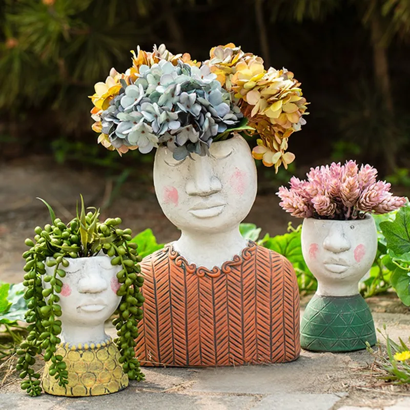 Керамические маленькие горшки для растений поэт сад портрет цветочный горшок