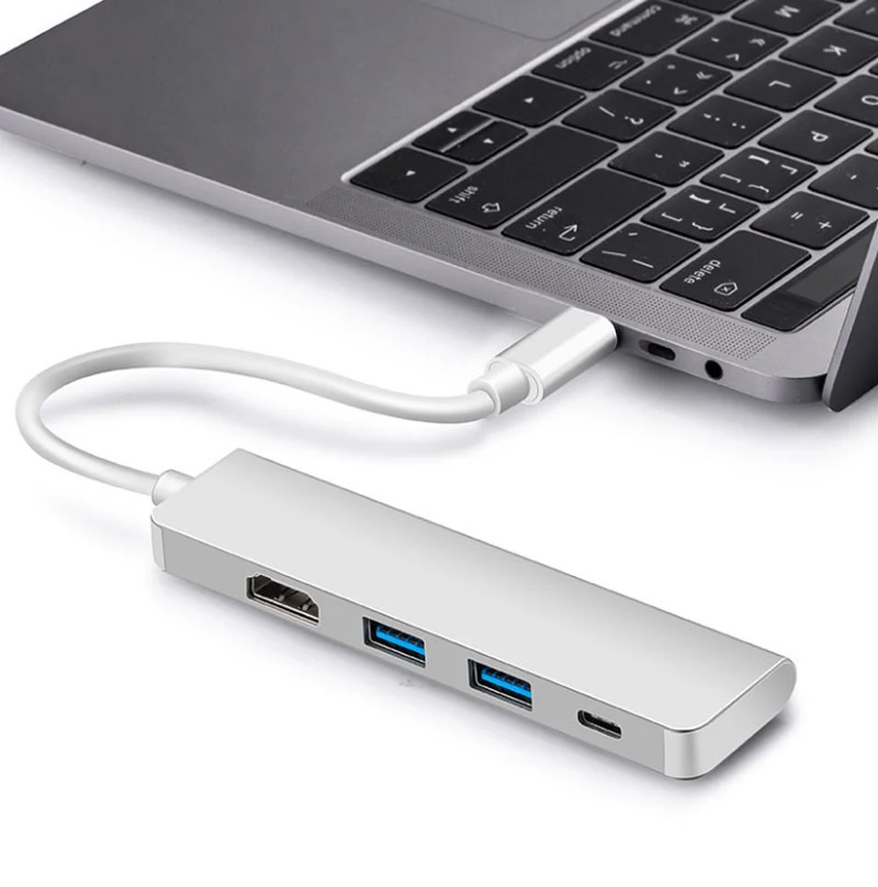 Ajiuyu USB C концентратор Thunderbolt 3 type C адаптер док-станция 3 USB 3,0 порт 4K HDMI мульти порты для Macbook Pro Air iMAC НОУТБУК сплиттер