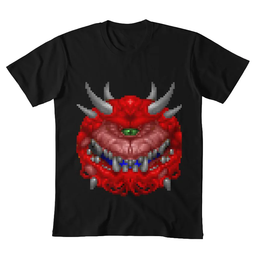Футболка DOOM Cacodemon игра FPS doom PC id gamer Hello 90s cacodemon|Мужские футболки| |