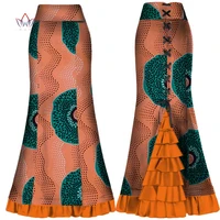 african skirts for women long maxi skirt bandage plus size clothing african folds wear one piece lady clothes 4xl natural wy300