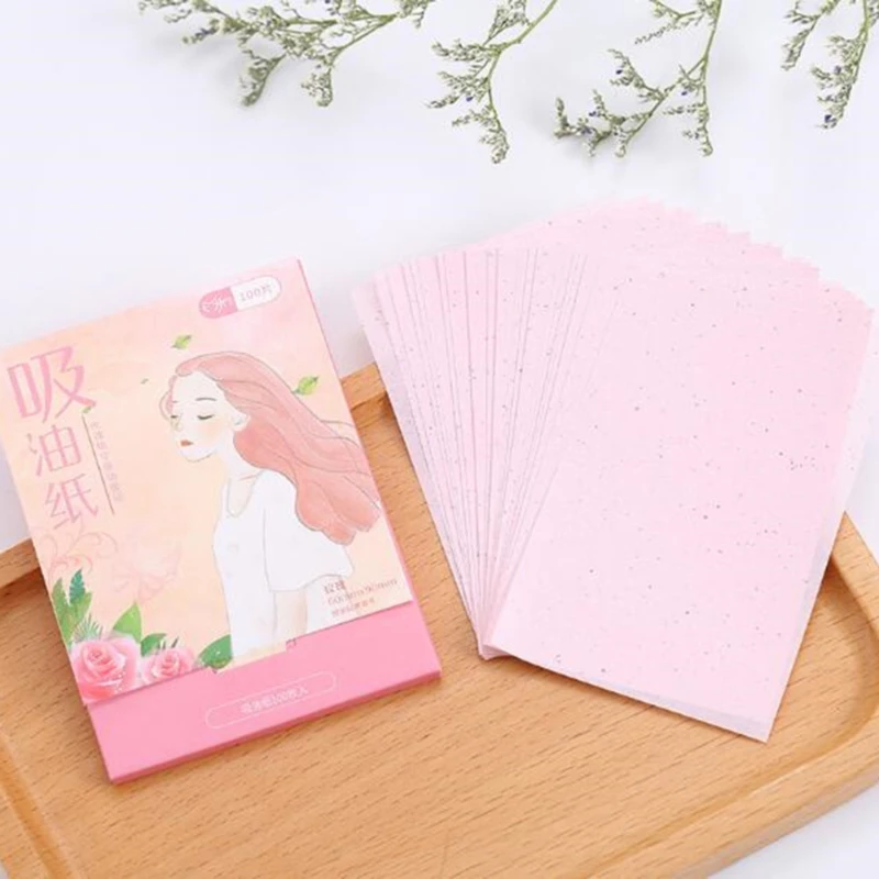 Абсорбирующая бумага для лица контроль жирности салфетки зеленый чай бамбуковый